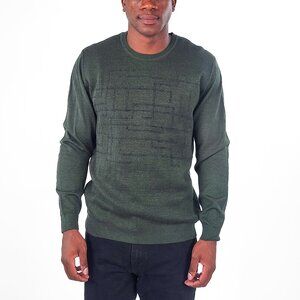 Jakamen Dark Olive Crewneck Textured Sweater